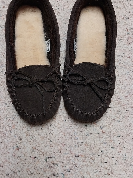 BearPaw Shoes - Bear Paw Cozy Dark Brown Suede Moccasin Slippers